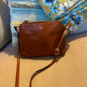 LO & SONS NAPPA LEATHER CROSS BODY BAG